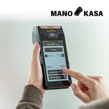 i.EKA kasos aparatas su kortelių skaitytuvu