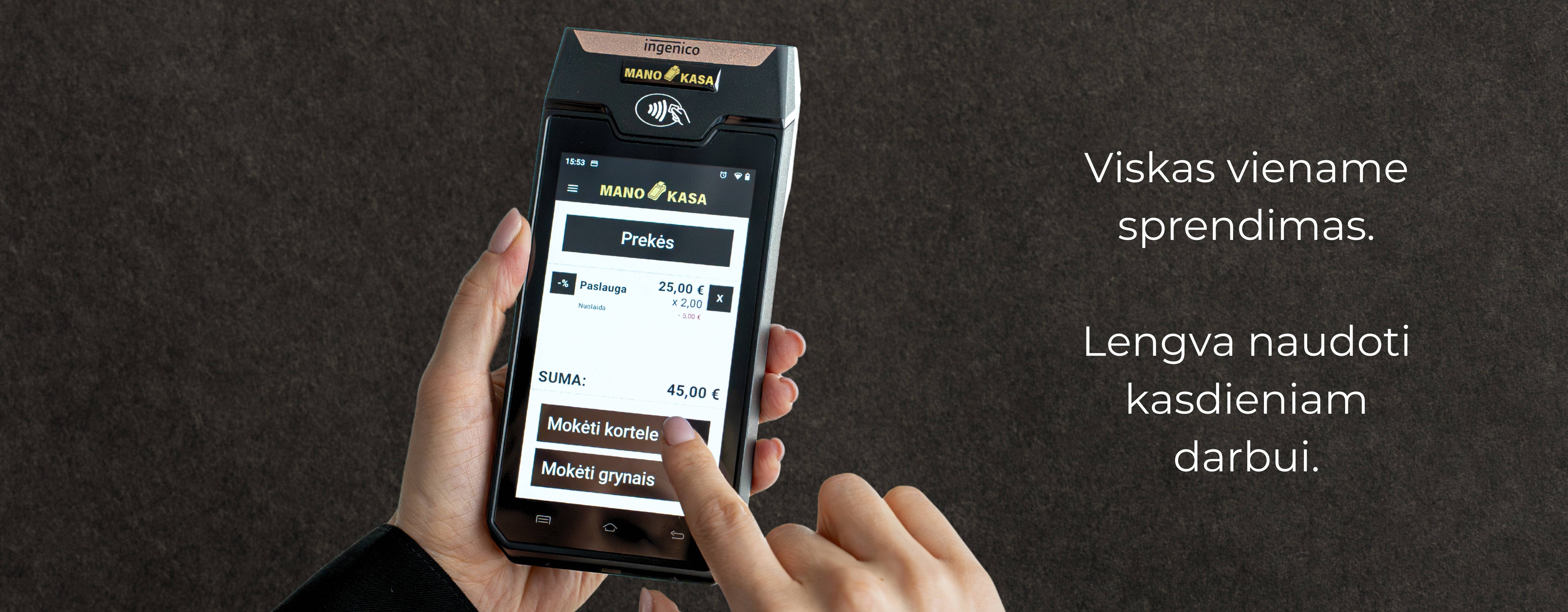 Mobilus kasos aparatas su i.EKA virtualia fiskalizacija